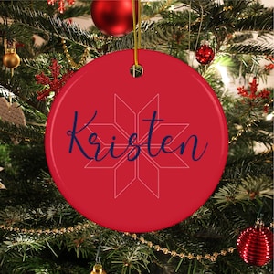 Norwegian Personalized Christmas Ornament Norwegian Heritage Norwegian Souvenir Norway Christmas Decor Gift Norwegian Family Ornament