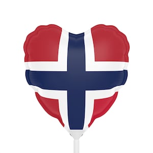Norway Balloon Norway Flag Balloon May 17th Norwegian Balloon Norwegian Party Norwegian Decorations Norway Decorations Syttende Mai