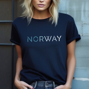 Norway T-shirt Norwegian Shirt Norway Tee Norwegian Gift for Her Gift from Norway Souvenir Norway Travel Norwegian T-shirt Norway Fest
