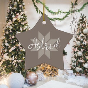 Taupe Personalized Norwegian Christmas Ornament Norwegian Heritage Norwegian Souvenir Norway Christmas Decor Gift Norwegian Family Ornament