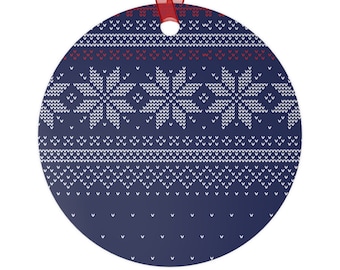 Décoration de Noël héritage norvégien Souvenir norvégien Décoration de Noël norvégienne de Norvège Cadeau pour décoration norvégienne en tricot