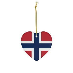 Norwegian Flag Christmas Ornament Norway Heart Norway Gift Norway Christmas 17.mai Decorations Norway Decorations Norwegian Decorations