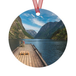 Fjord Norway Christmas Ornament Norwegian Fjords Norway Souvenir Norwegian Christmas Decor from Norway Gift for Norwegian Gift Ornament