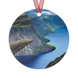 Trolltunga Norway Christmas Ornament Norwegian Fjords Norway Souvenir Norwegian Christmas Decor from Norway Gift for Norwegian Gift Ornament