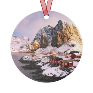 Hamnoy Norway Christmas Ornament Norwegian Winter Norway Souvenir Norwegian Christmas Decor from Norway Gift for Norwegian Gift Ornament