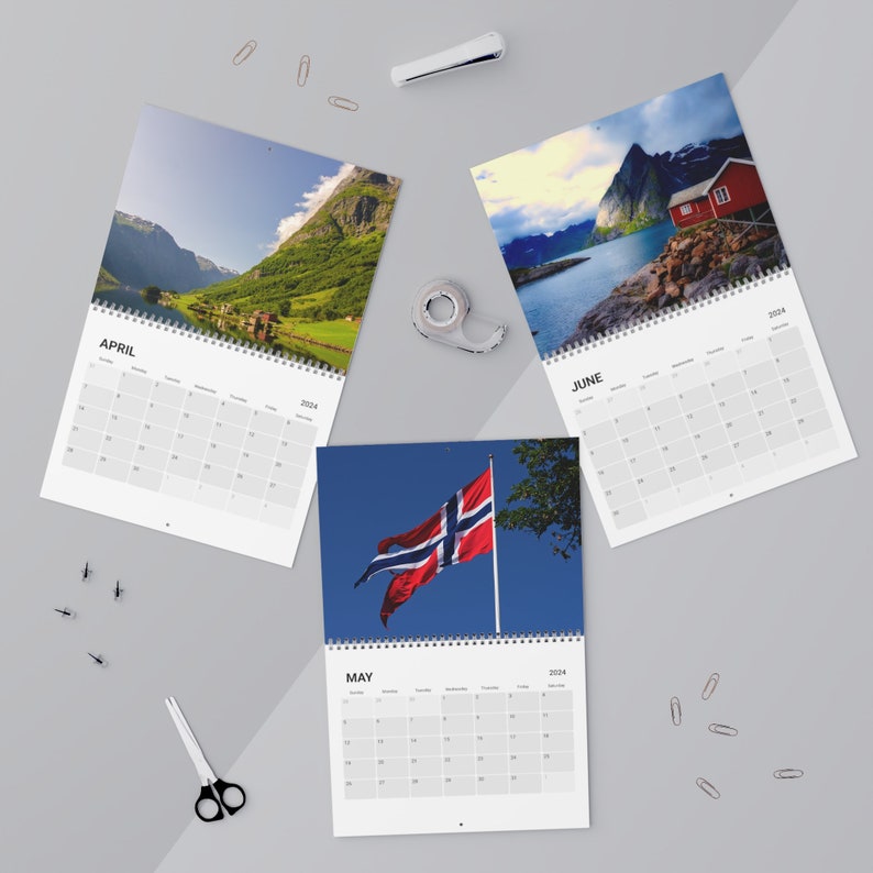 Calendar 2024 Norway Wall Calender Norway Calender Northern Lights