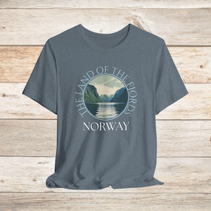 Norway T-shirt Norwegian  Fjords T-shirt Norway Tee Norway Gift Norway Souvenir Norwegian Gift for her Norway Travel Norwegian Summer Tee