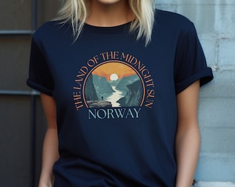 Norway Midnight Sun T-shirt Norwegian T-shirt Norway Tee