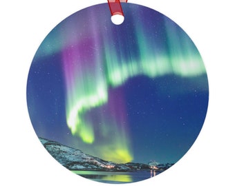 Northern Lights Norway Christmas Ornament Northern Lights Souvenir Norwegian Christmas Decor from Norway Gift for Norwegian Gift Ornament