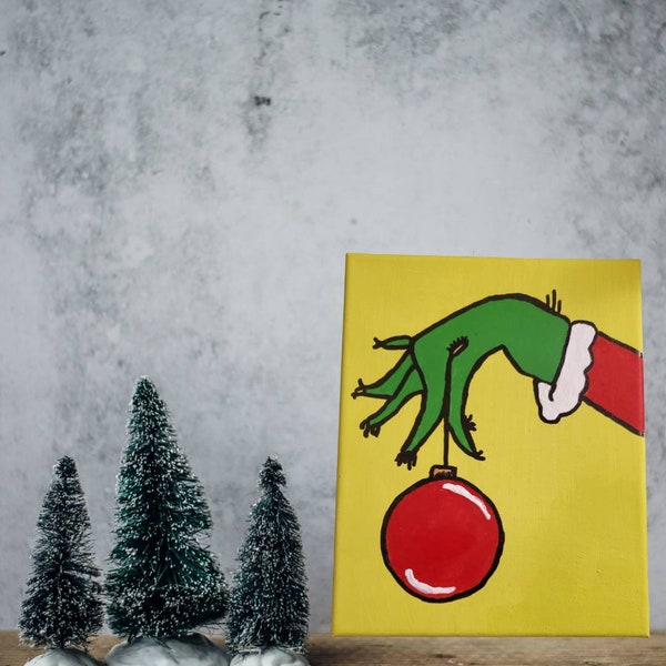 Grinch Holding Ornament - Etsy