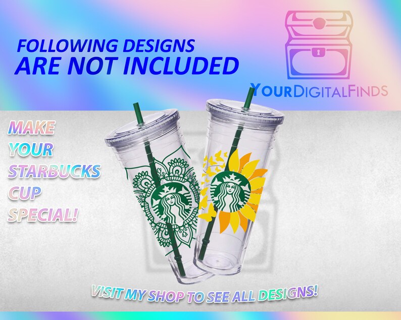 Download Starbucks cup decoration svg starbucks cup flowers ...