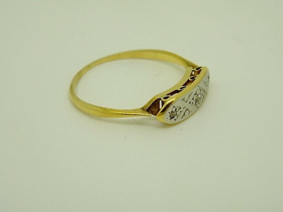 Stunning Vintage 18ct Yellow & White Gold Diamond… - image 6