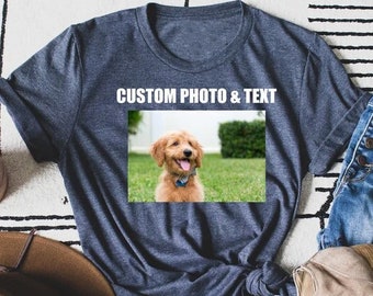 Custom text and photo shirt, Personalized Shirt, Custom text shirt, Family Photo Shirt, Customized Photo,