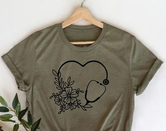 Nurse Shirt, Nurse Shirts for Women, Nurse Saving Lives, Nurse Gift, Nurse Gifts, Floral Nurse Shirt, Nurse Life Shirt, Nurse Love Shirt