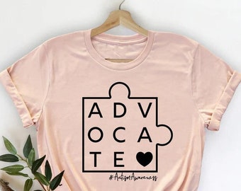 Autism Awareness Shirt, Accept Adapt Advocate, Autism Awareness Month Shirt, Autism Mom tshirt, Autism Awareness, Autism Teacher Shirt