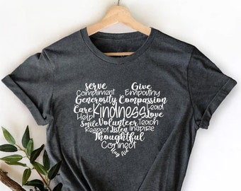 Kindness Heart Shirt, Black Lives Matter, Be Kind Shirt, Teacher Shirt, Anti-Racism Shirt, Love Shirt, Equality Shirt, Humankind Shirt,Peace