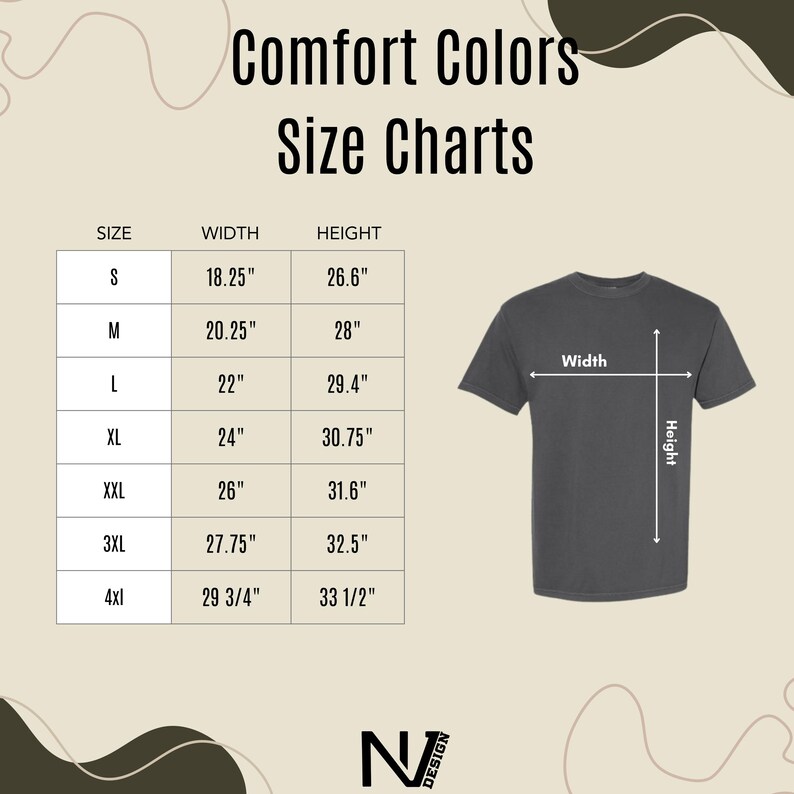 a t - shirt size chart for men and women