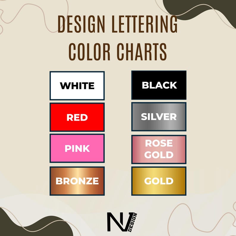 a white and red color chart with different colors