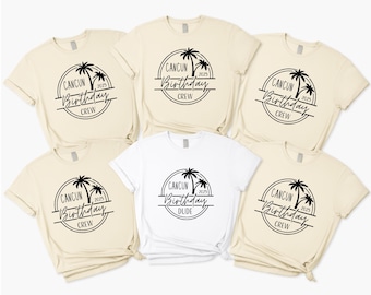 Mexican Vacation T-shirt, Beach Birthday Shirt, Custom Beach Birthday Party T-shirt, Personalized Birthday Trip Shirt, Custom Vacation Shirt