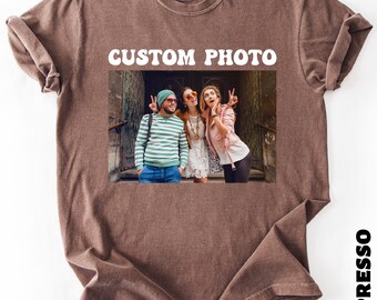 Custom Photo Shirt with Text, Personalized Best Friend Picture Tee, Comfort Colors Custom T Shirt, Girls Trip Memory Gift, Upload Photo