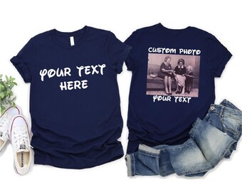 Custom Front Back Text Shirt, Custom Both Side Shirt, Personalized Shirt, Two sides Your Logo Shirt, Inspired Text, Custom Text Shirt
