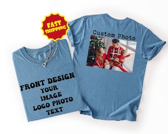 Customized Front and Back Shirt, Personalized Shirt, Personalized with Your Text & Image, Custom Text Shirt, Front and Back Design