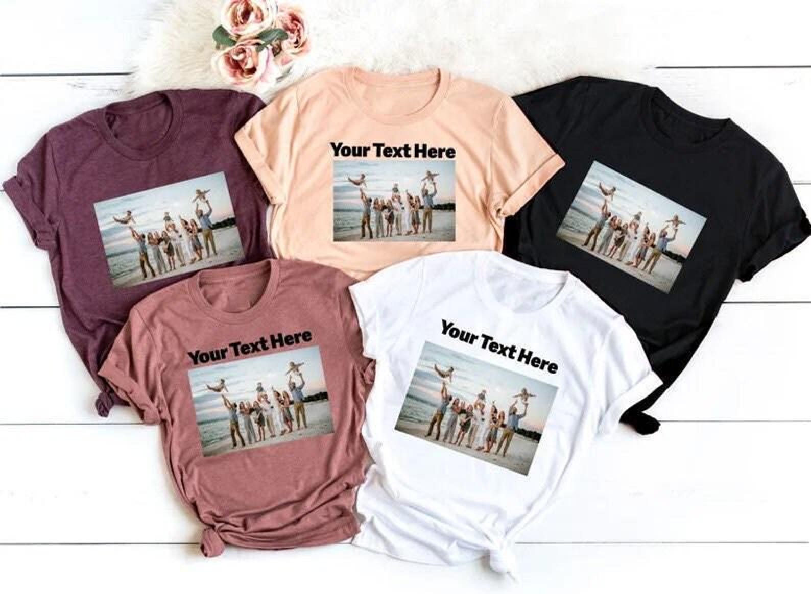 Custom Text and Photo Shirt, Custom Photo Shirt, Custom Text Shirt ...