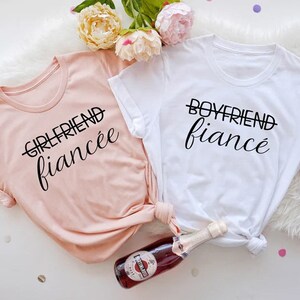 Girlfriend Fiancee Shirt, Boyfriend Fiance Shirt, Matching Couples ...