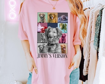 90's Dog Owner Shirt, Custom Dog Portrait Shirt, Personalized Dog's Tour Shirt, Dog Mom T-shirt, Dog Lover Tee, Custom Eras Tour Shirt