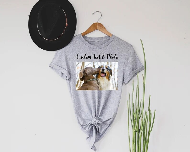 Custom Photo Shirt Custom Text and Photo Shirt Custom Text - Etsy