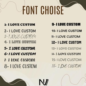a poster with different font and numbers on it