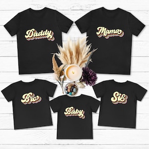 Mama Dada Big Brother Big Sister Baby T-Shirts, Family outfits sweatshirt, Matching Family Shirts, Personalized Family T-shirts, Custom gift