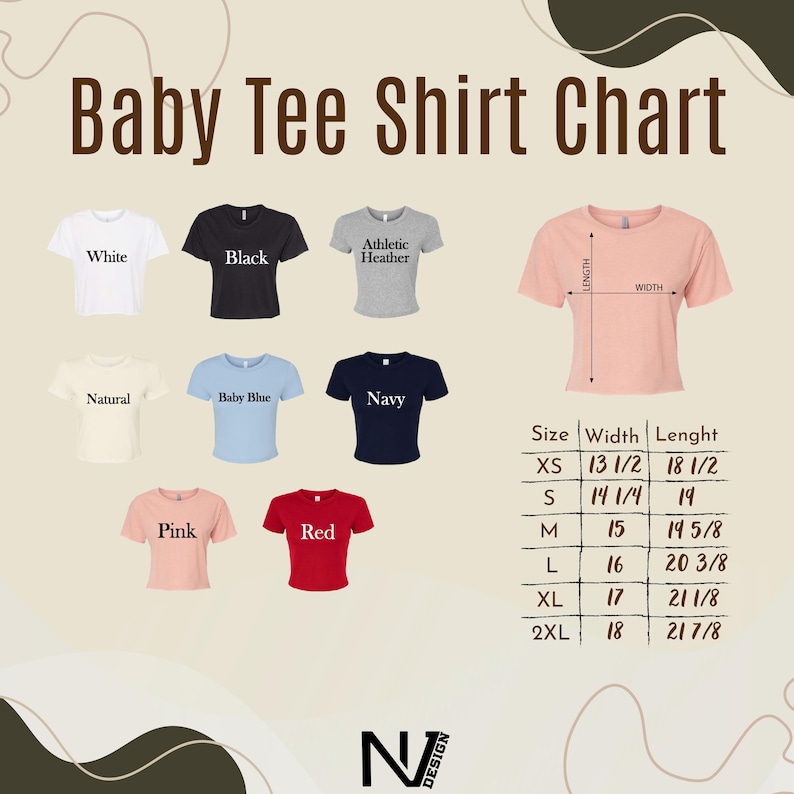 baby tee shirt size chart for a baby girl