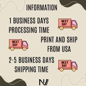 a poster with three delivery trucks on it