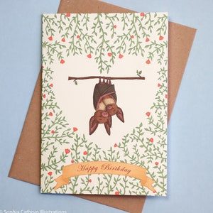 Personalisierte Fledermaus Karte // Happy Birthday // Happy Jubiläum // für Deine eigene Nachricht