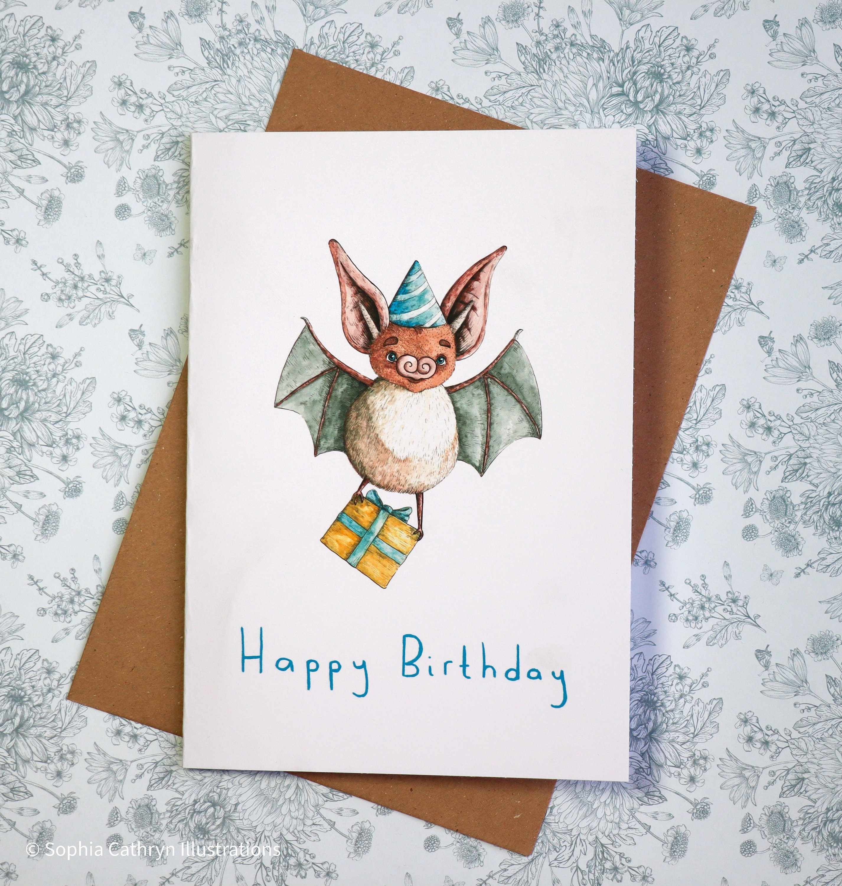 Bat Birthday Card Etsy UK