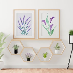 Lavender, Lilac, Violet, Spring collection, Lavender Home décor, Contemporary Art, Lavender Painting, DIY Art, Printable Wall Hanging Art image 2