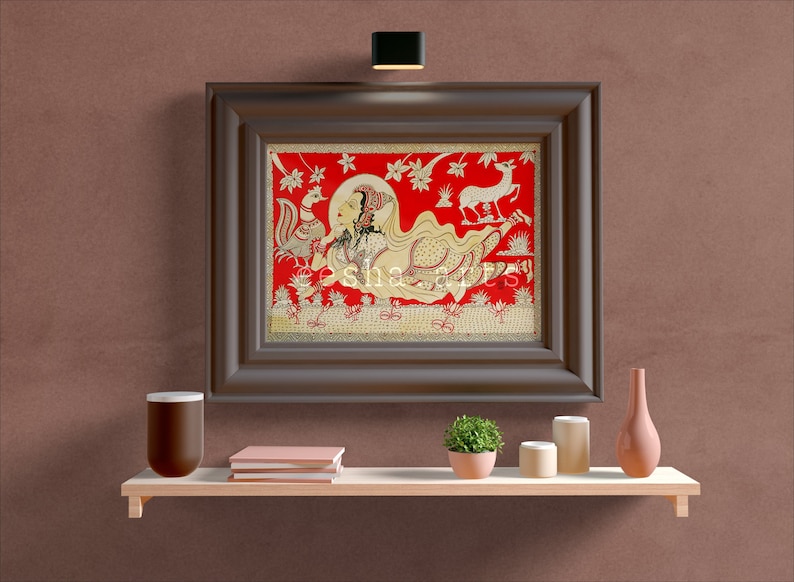 Kalamkari Folk Painting, Indian Kalamkari Art, Historical Art, Indian