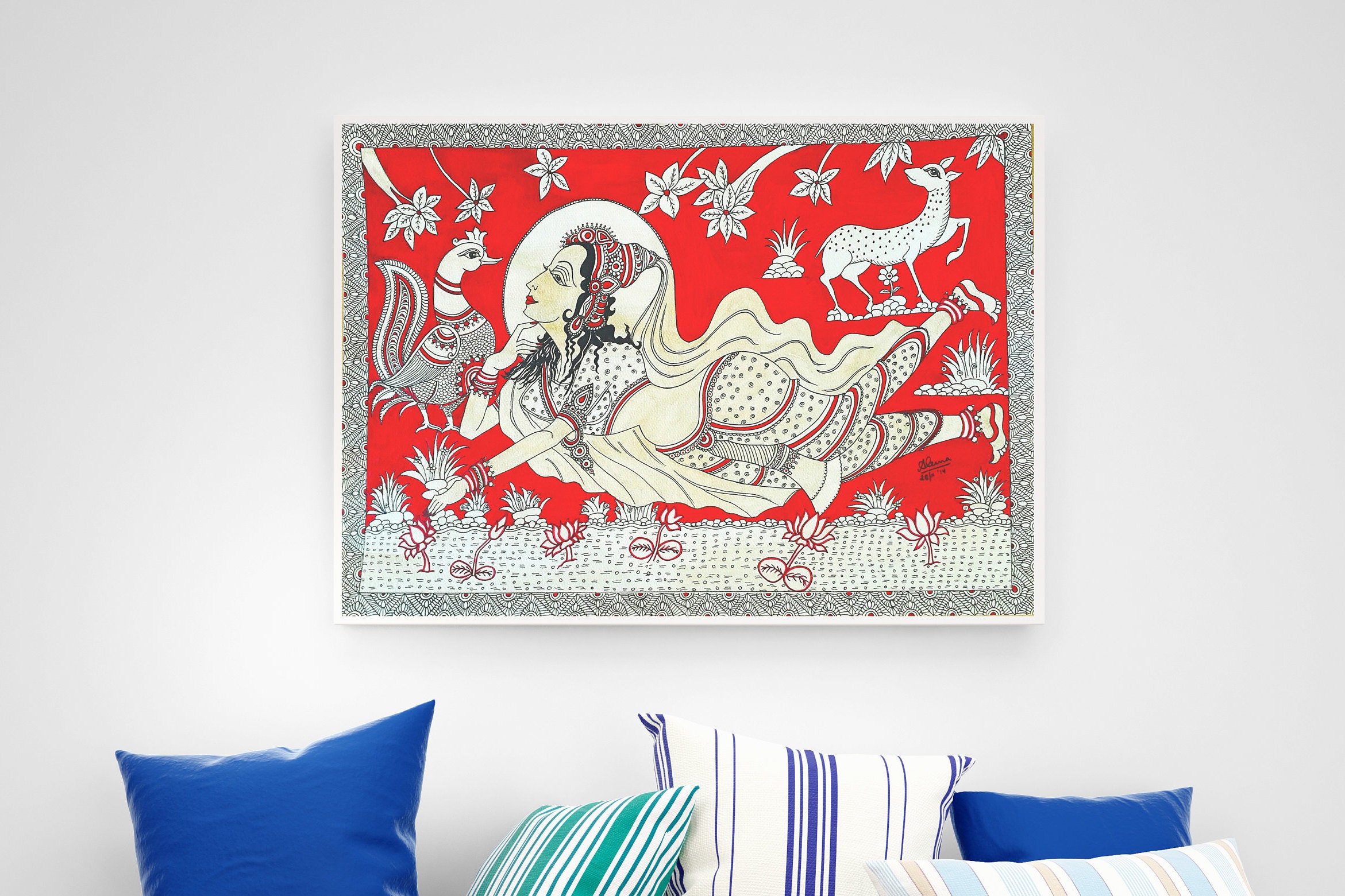 Kalamkari Folk Painting Indian Kalamkari Art Historical Art Indian Kalamkari Folk Painting Indian Kalamkari Art Historical Art Indian