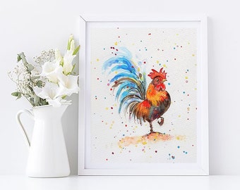 Thanksgiving day, Rooster art print, funny quotes, xmas gift, turkey art prints, nursery room decor, kids wall art, kitchen decor, bird art