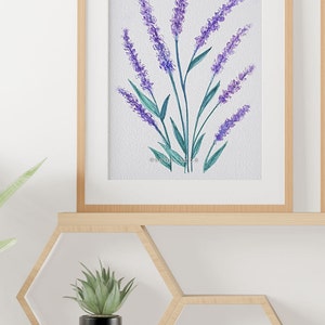 Lavender, Lilac, Violet, Spring collection, Lavender Home décor, Contemporary Art, Lavender Painting, DIY Art, Printable Wall Hanging Art image 3