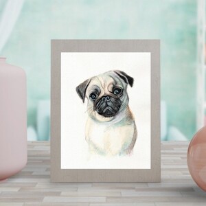 nursery playroom art, Pug, dog portrait, Personalized Pet Portrait, Printable Wall Art, custom gift, Gift For Animal Lovers, kids room decor image 4