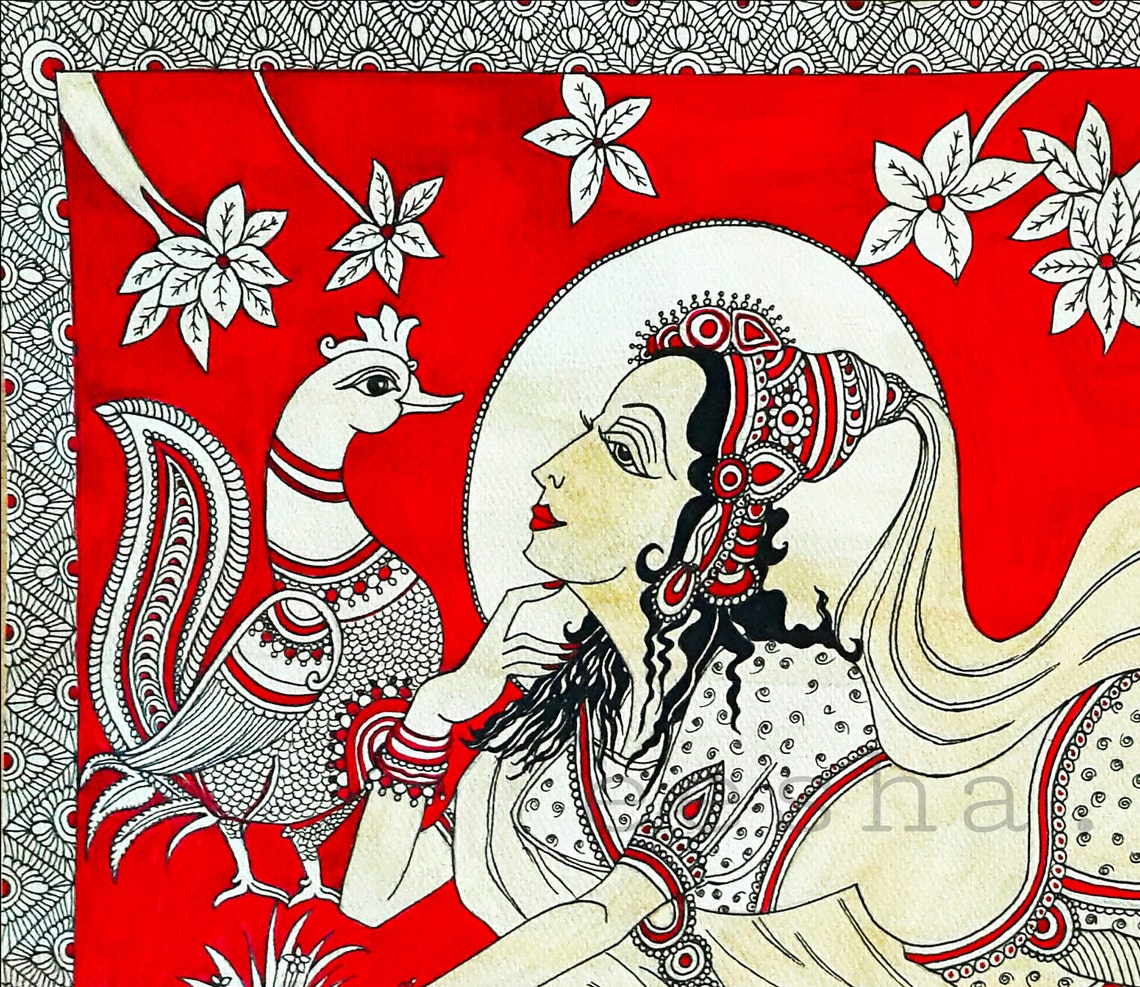 Kalamkari Folk Painting Indian Kalamkari Art Historical Art Indian Kalamkari Folk Painting Indian Kalamkari Art Historical Art Indian