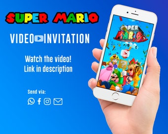 Super Mario Bros Invitations Etsy Super Mario Bros Invitations Etsy