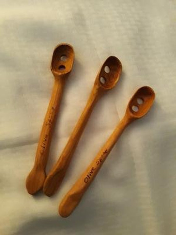Wooden Olive Spoon Etsy