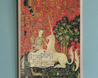 Unicorns Are Real Tapestry Print | Mythical Creature Maximalist Wall Art, Vintage Unicorn Art