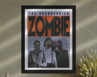 Cranberries Zombie Framed Poster, 90s Music Wall Art - Etsy