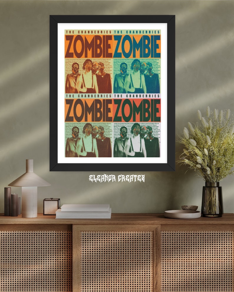 Zombie, the Cranberries Framed Poster, the Cranberries Merch, the