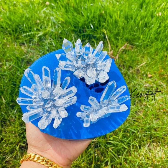 Large Crystal Clusters Mold resin Crystal Stone Silicon Mold Etsy