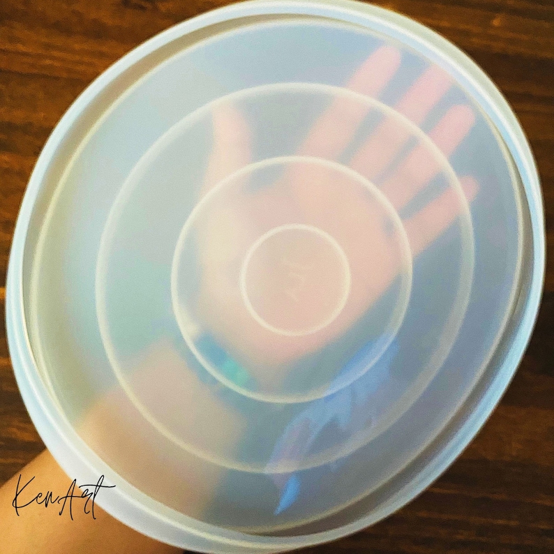 Stampo grande per vassoio rotondo, stampo grande per vassoio, stampo per sottobicchiere rotondo fai da te in resina epossidica, stampi per lavori creativi a cerchio lucido Round Tray Mold